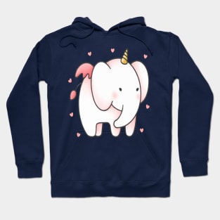 cute elephant unicorn Hoodie